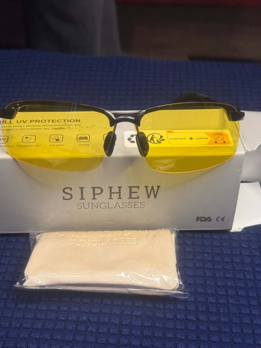 Men's Yellow Lens Driving Glasses
